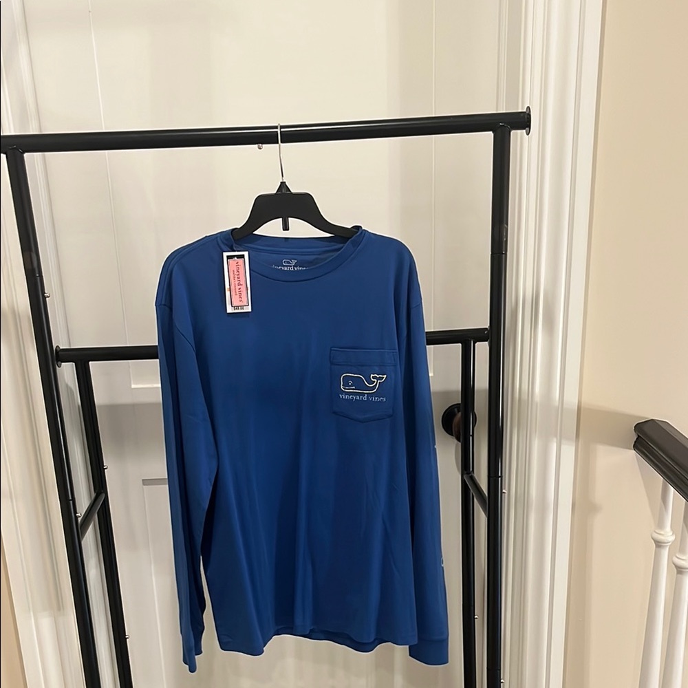 Vineyard Vines Men's Blue Long Sleeve Shirt